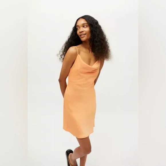 Urban Outfitters Mallory Cowl-Neck Slip Dress Urban Outfitters Mallory Cowl-Neck Slip Dress